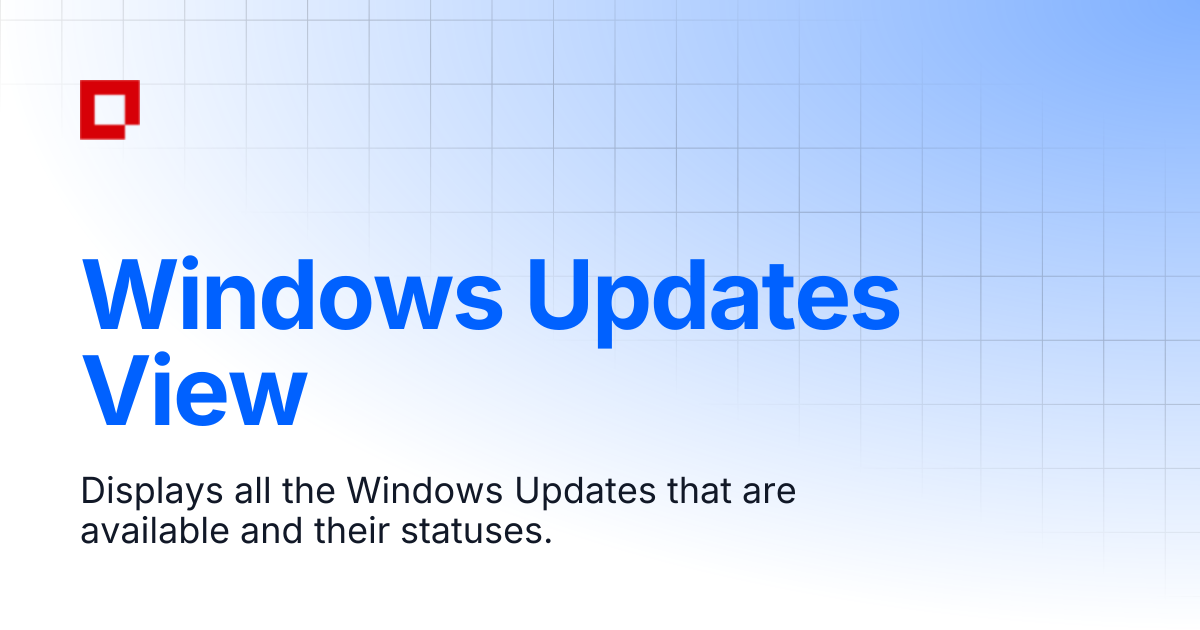 Windows Updates View | Japanese | Faronics Deploy Documentation